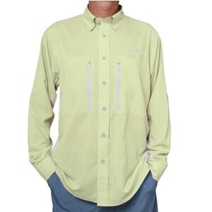 Calcutta Long Sleeve Performance Fishing Shirt Light Green Size 2XL NWT/NEW‎